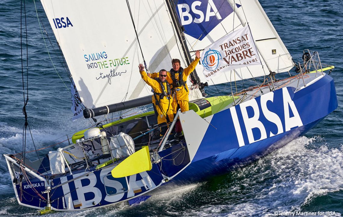 Alberto Bona and Pablo Santurde aboard the Class40 IBSA